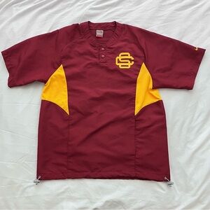 Nike USC Trojans Team Issued Baseball Cage Jacket Size Small